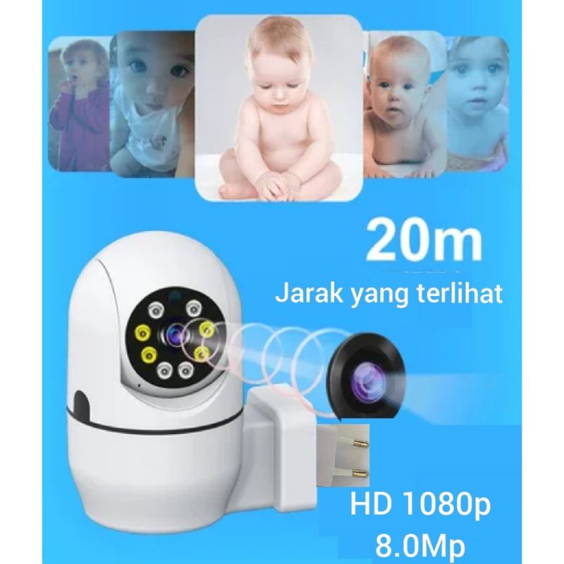 Kamera CCTV PTZ Stop Kontak Ip Camera Wifi V380 Pro 720p HD Night Vision Infrared Motion Track Alarm