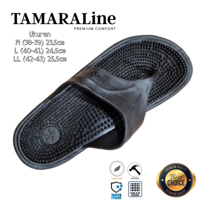 Sandal Jepit Rematik Kesehatan Karet Pria Wanita Unisex Dewasa / Remaja - TAMARALINE 190 / Bahan Premium Lentur Empuk Ringan Kuat Anti Slip Anti Air / Model Sandal Casual Santai Rumah Hotel Outdoor Kamar Mandi Murah Original