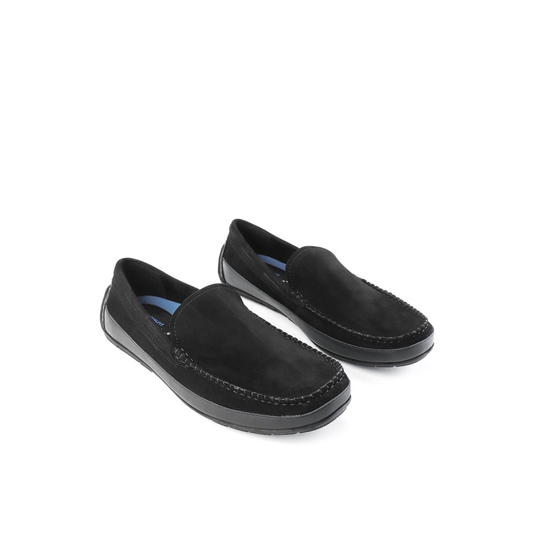 HM007 SEPATU PANSUS HUSH PUPPIES PRIA ORIGINAL LOAFER KULIT BRANDED HITAM