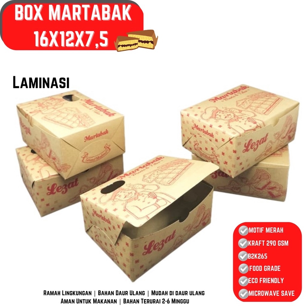 BBox Martabak Telor &amp; Manis Laminasi (B2K265-14X12X7.5 Cm)