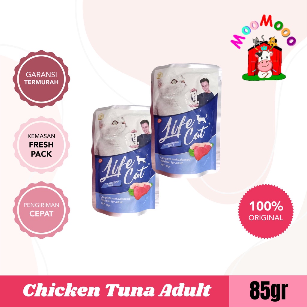 Makanan Kucing Life Cat 85gr All Varian - Lifecat Sachet