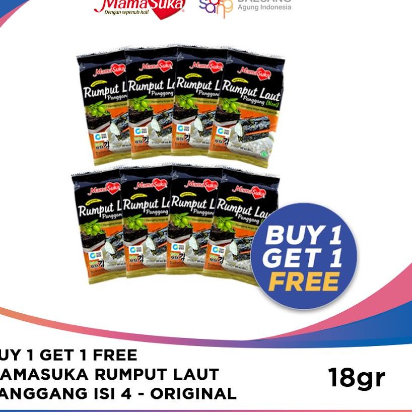 

Star 7.7 BUY 1 GET 1 FREE - MamaSuka Rumput Laut Panggang Isi 4 - Original
