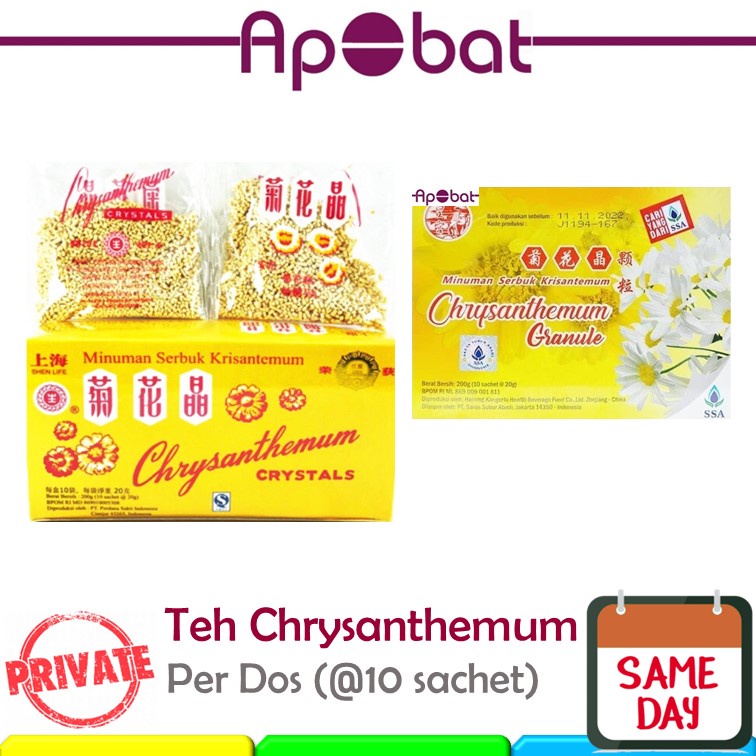 

- ApObat - Teh Bunga Krisan Kembang Putih Chrysanthemum Crystals Ci Hua Cing Cik Wa Cin SSA Chrysantemum Chihwacin Chi Hwa Cin