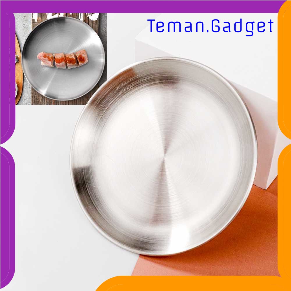 TG - DPR One Two Cups Piring Makan Nampan Baki European Style Stainless Steel - SN017