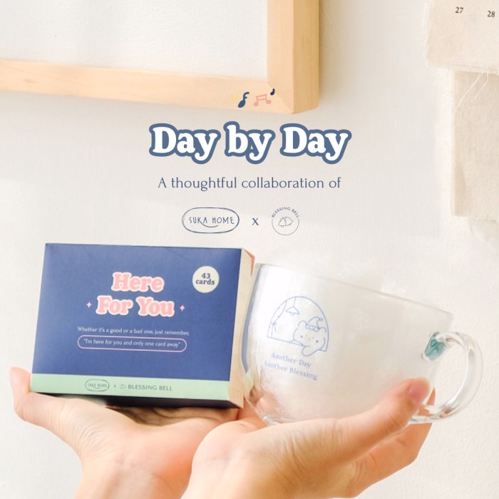 

SUKA HOME X BLESSING BELL COLLABORATION - KARTU MOTIVASI GELAS ESTETIK