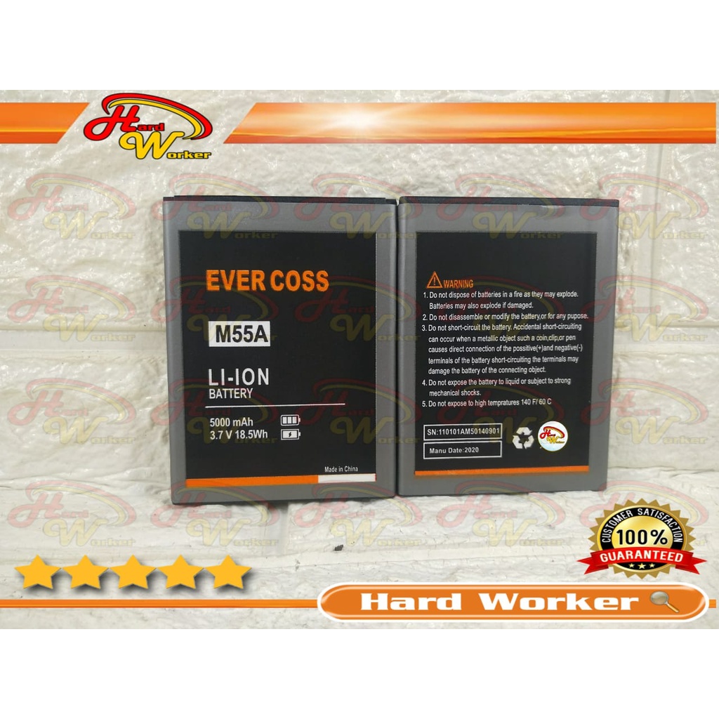 Baterai Battery Batery Batre Original Evercoss M55A Evercros Octa Core Double Power ORI