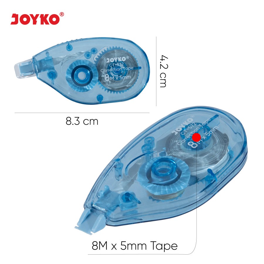 Correction Tape / Tip Ex Kertas Joyko CT-572 / Pita Koreksi / Stipo