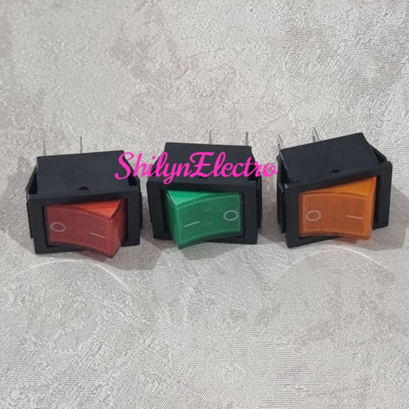 SAKLAR SWITCH ON OFF 4PIN 4P UKURAN BESAR + LAMPU