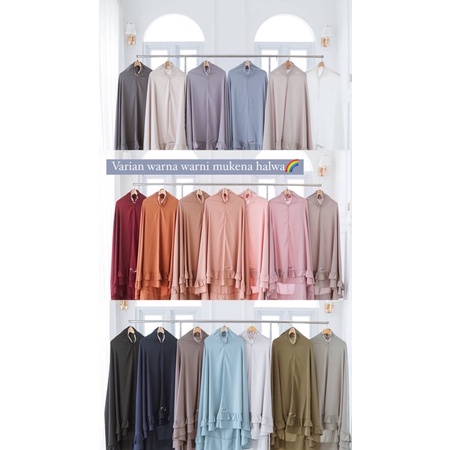 Mukena Halwa Terbaru Banget Banyak Pilihan Warna by Gerai Aliyah