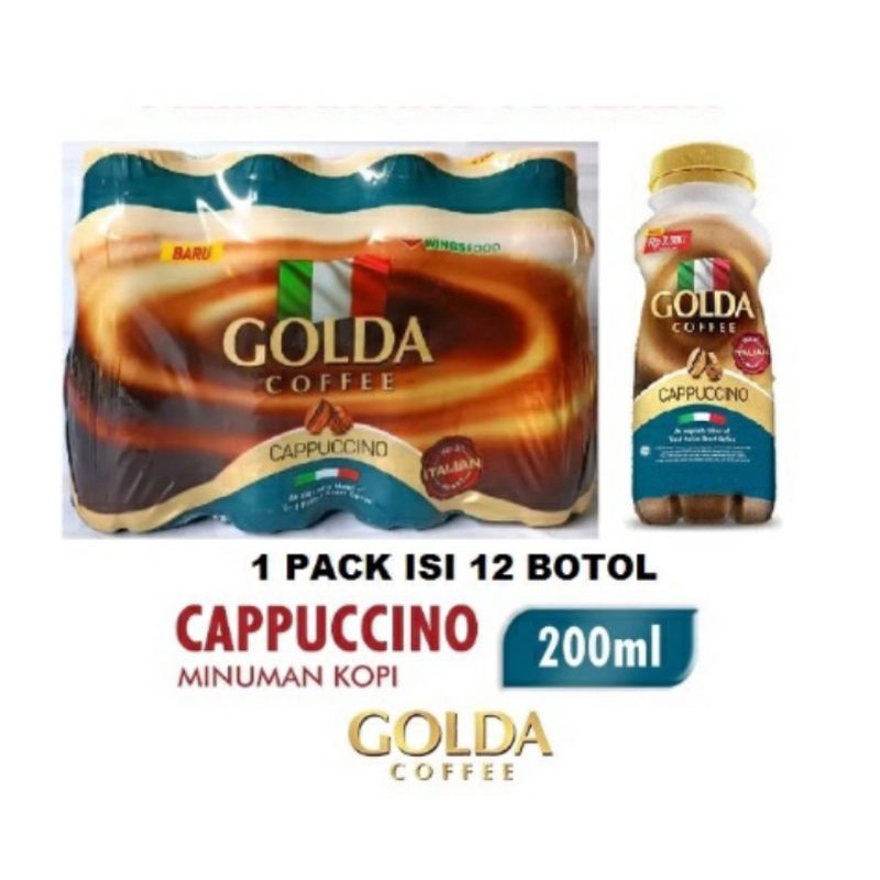 

Golda coffee cappuccino per krat isi 12 botol @ 200ml