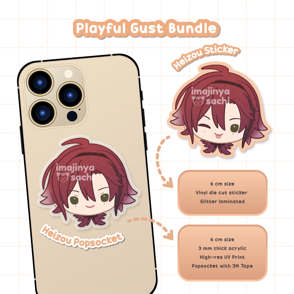[ imajinyasachi ] Genshin Impact Anemo Bois Popsocket Griptok