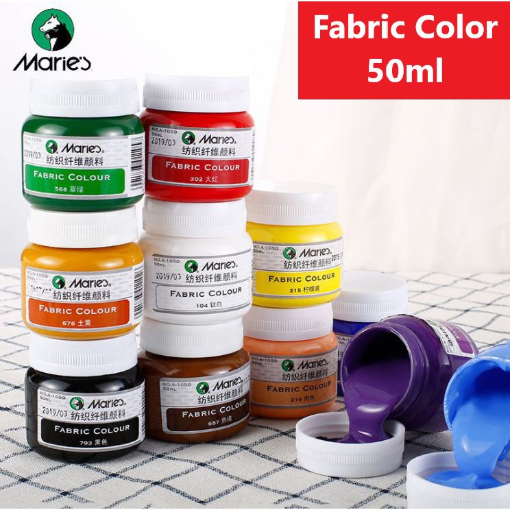 

Maries Fabric Colour 50ml Cat Kain Warna A-1050