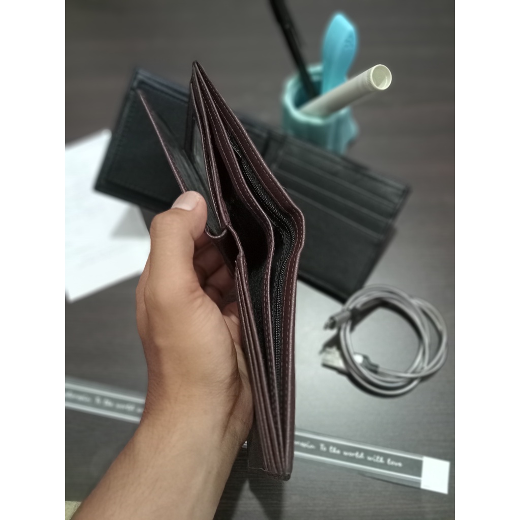 dompet keren dengan harga terjangkau model lipat dua bahan kulit PU sp4 #dompet #dompetpria #dompetbagus #dompetcowok
