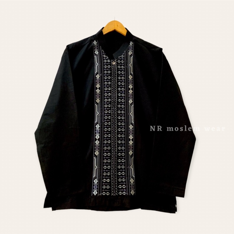 BAJU KOKO KATUN LENGAN PANJANG SIZ M L XL XXL XXXL , STANDAR DAN JUMBO , BAJU KOKO TANGAN  PANJANG EL-58