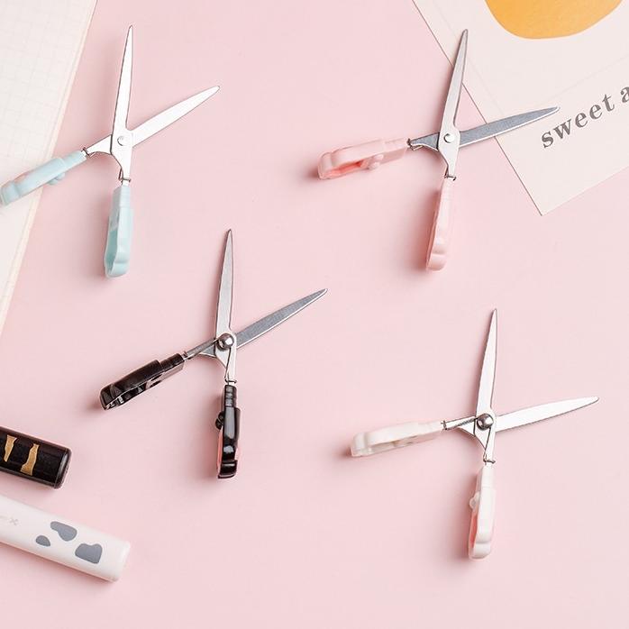 

L9S✰ Gunting cakar kucing gunting kecil portabel gunting pena mini tangan akun kantor gunting multi-fungsional Scissors Kids Student Paper Cutting Stationery Barang Bagus