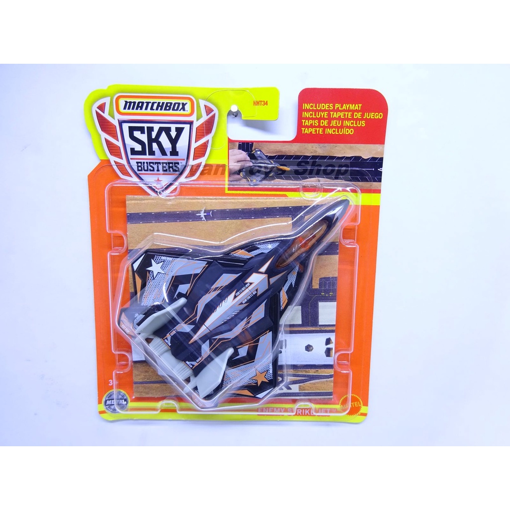 Matchbox Sky Busters Enemy Strike Jet Hitam