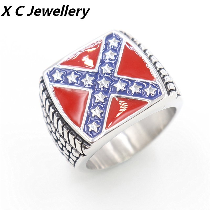 [X C Perhiasan] Hip Hop Rock Retro Pria Fashion Cross Cincin Aksesoris Perhiasan Pesta