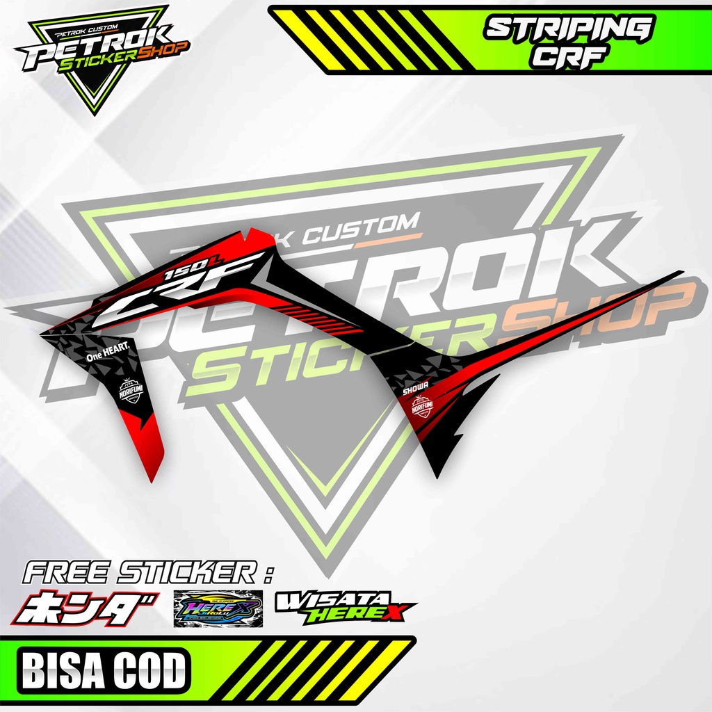 STRIPING VARIASI CRF 150 L / STIKER MOTOR CRF 150 L SUPERMOTO
