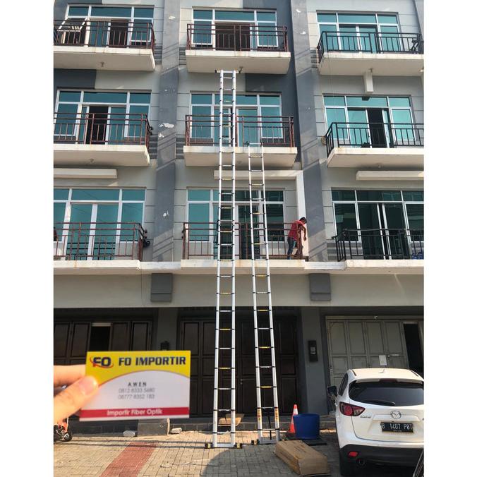 Tangga Lipat Aluminium Teleskopik 10.8M Double Telescopic 10.8Meter