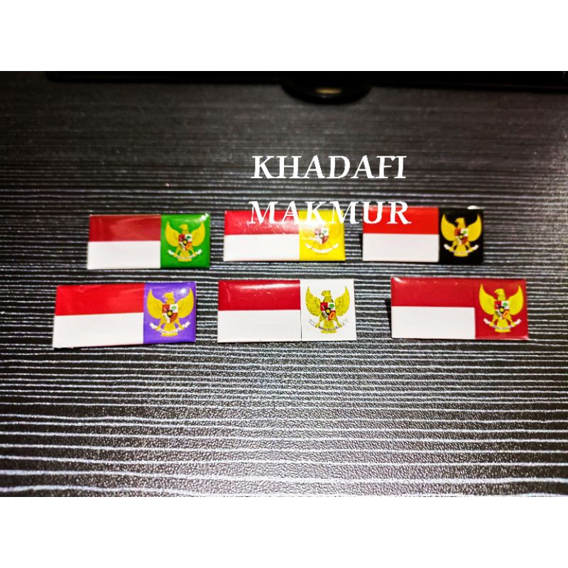 Bros pin MPG ( merah putih garuda ) Paskibra belakang peniti ukuran 4 x 2cm