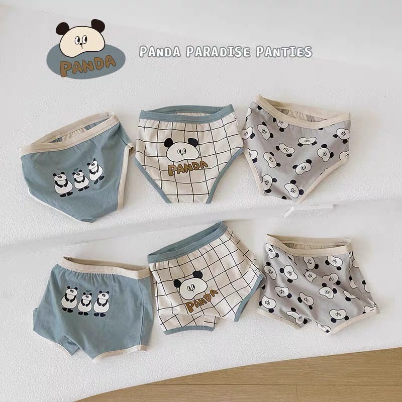 Little Moly CD003 Celana Dalam Panda Anak Cowok Korea Premium Import 1 pack isi 3 pc