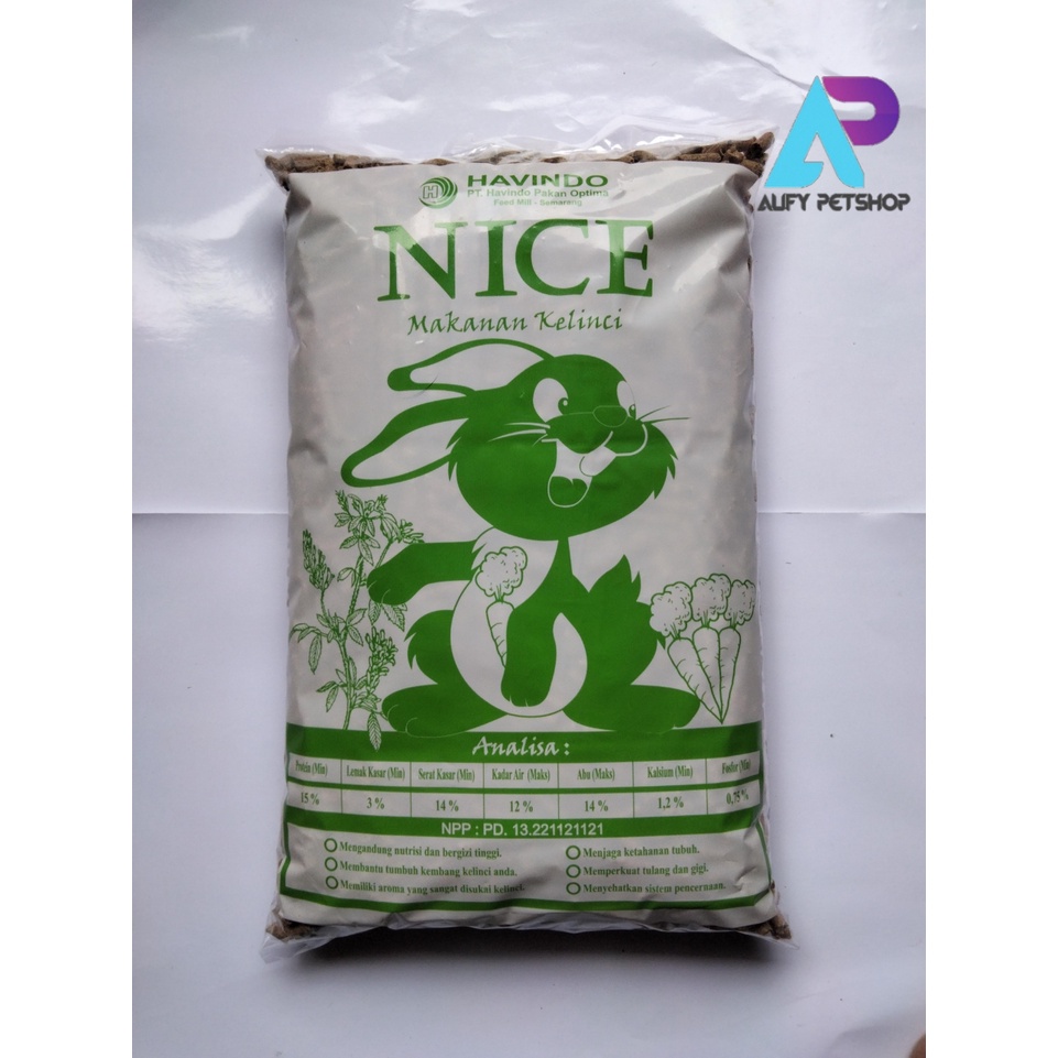 MAKANAN KELINCI NICE KELINCI PELET KELINCI 1 KG PELET KELINCI RABBIT FOOD PAKAN KELINCI MARMUT