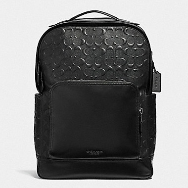 Coach original 50719 embossed men's full leather backpack backpack  beibao