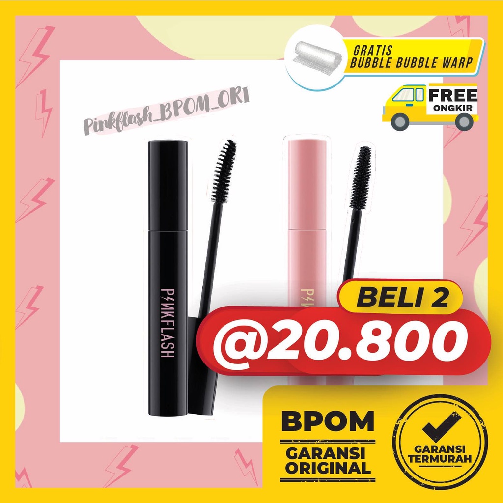 PINKFLASH Volumizing Maskara Waterproof Tahan Air Day and Night Mascara OhMyWin