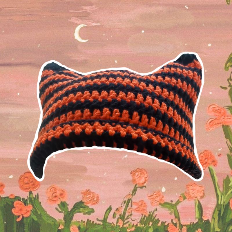 CAT EAR BEANIE CROCHET HAT