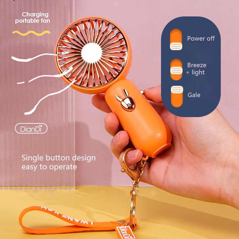 Kipas Angin Portable USB Rechargeable Gantung Mini Fan Gantungan Kunci Kipas Tangan Protable Ac Untuk Rumah Dan Travel