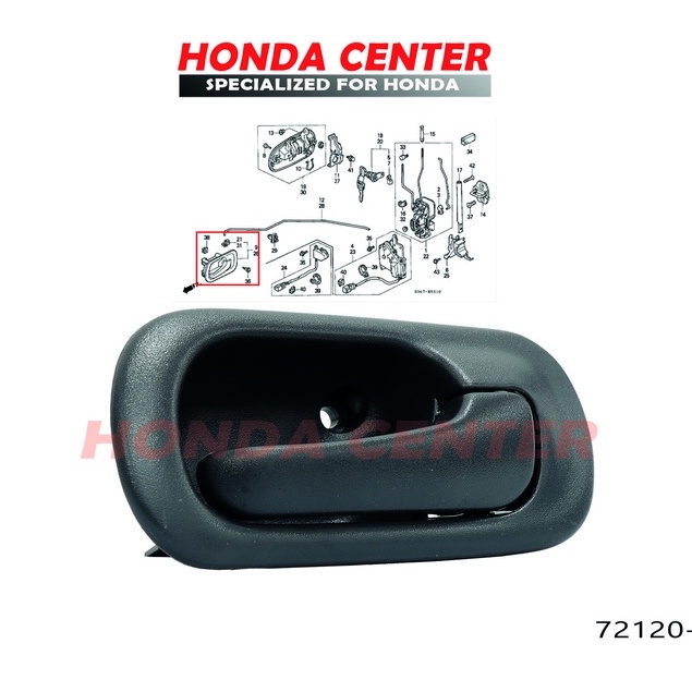 handel handle tarikan gagang pegangan bukaan pintu dalam kiri kanan civic ferio 1996 1997 1998 1999 2000