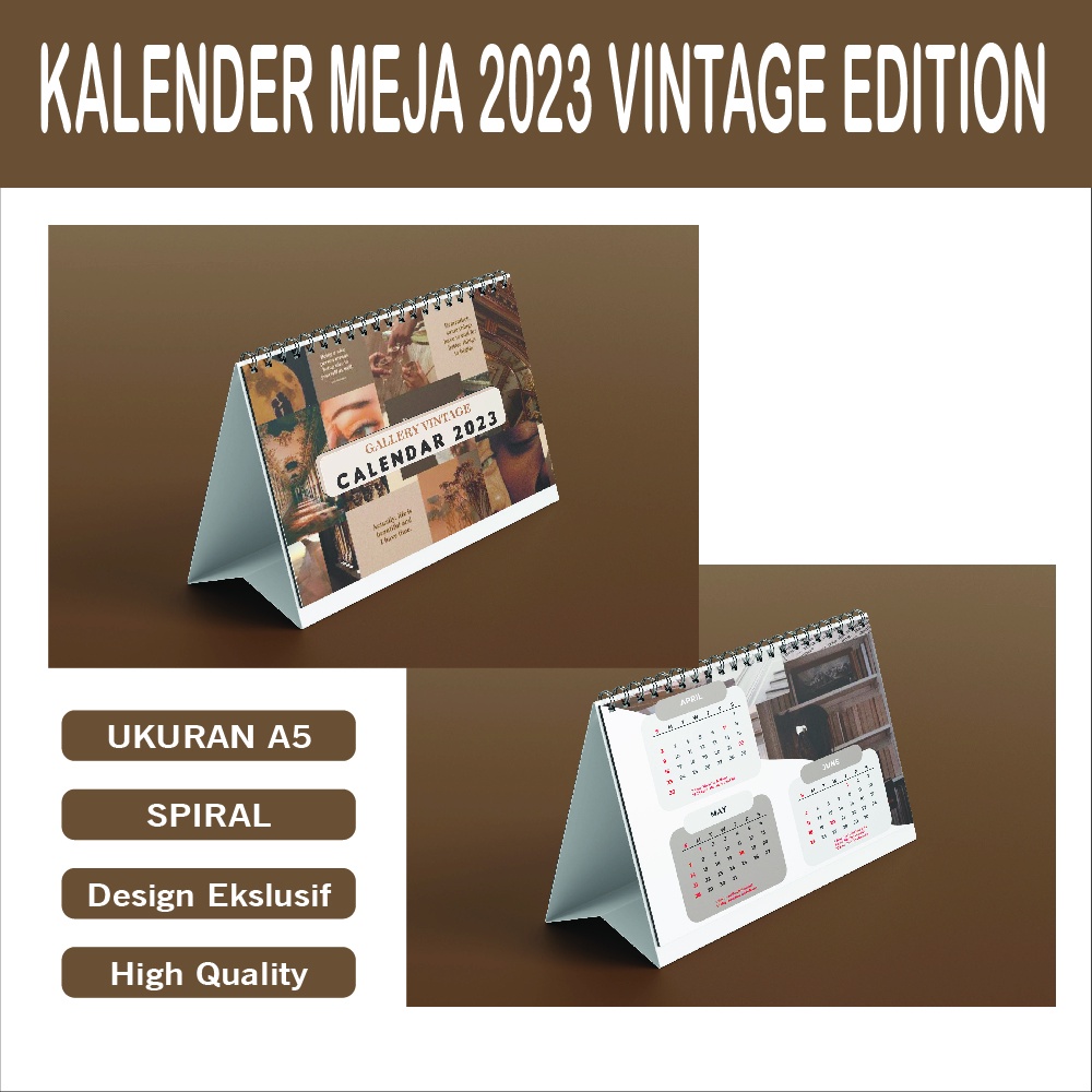 

KALENDER MEJA / DESK CALENDAR 2023 VINTAGE EDITION (LANDSCAPE)