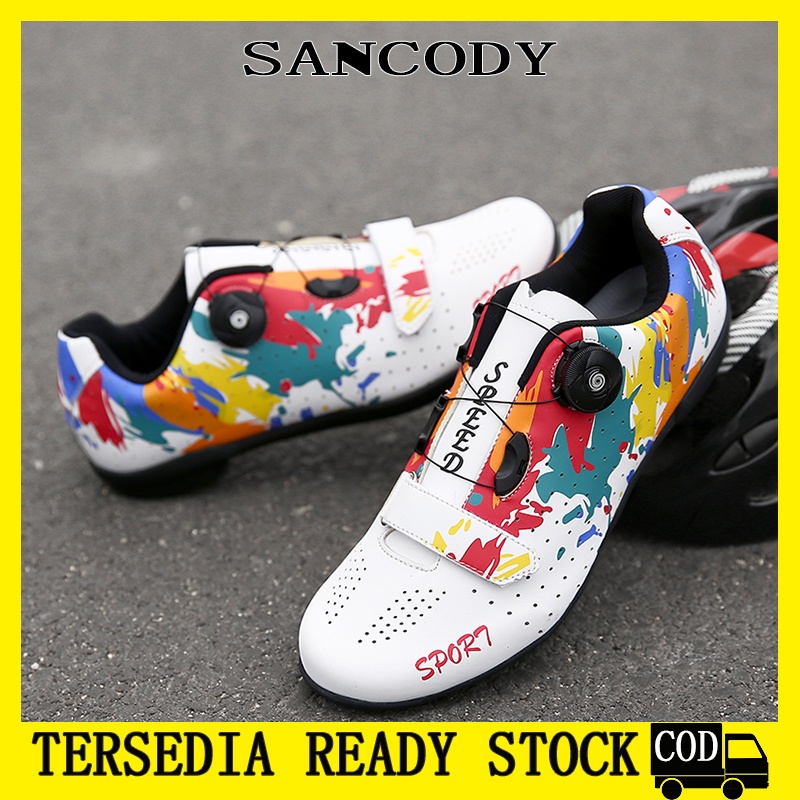 SANCODY Sepatu Bersepeda Jalan Upline Baru Pria Sepatu Sepeda Jalan Ultralight Pria Wanita Road Ridi