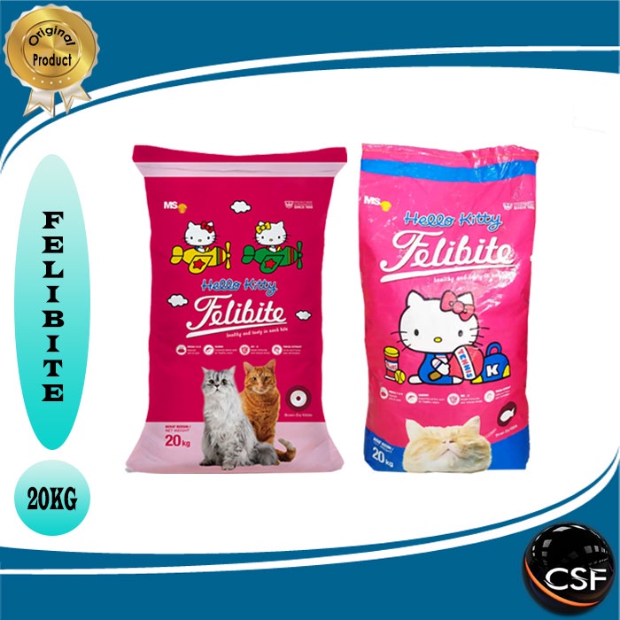 Makanan Kucing Felibite Hello kitty 20kg Kemasan dalam Freshpack 500gr ( GRAB GOSEND )