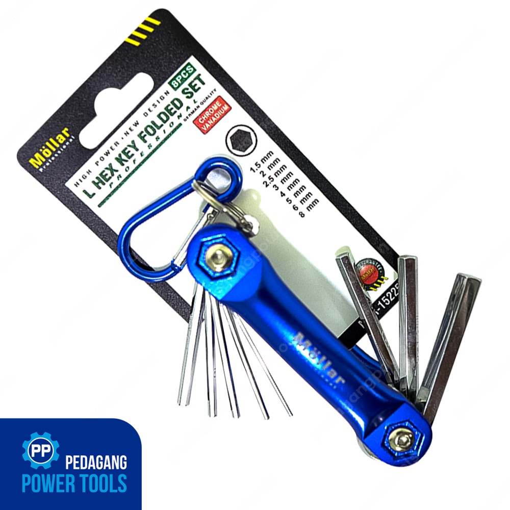 MOLLAR KUNCI L LIPAT SET 8 PCS - BIKE TOOLKIT TOOLSET SEPEDA