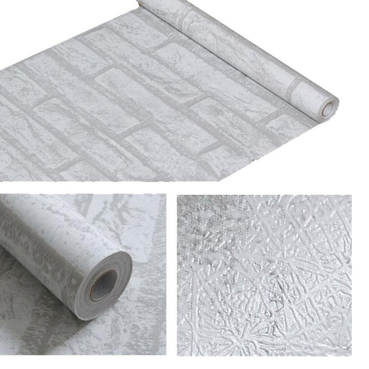 Stiker Wallpaper Walpaper Stiker Dinding Pvc Size 45cm x 9m Motif Bata Putih GH008 ▫ NEG.21De22ᶠ