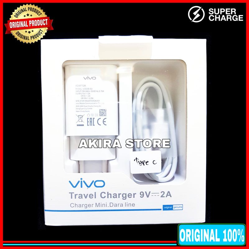 Charger Vivo Y16 Y22 USB C ORIGINAL 100% Fast Charging 18 Watt Type C