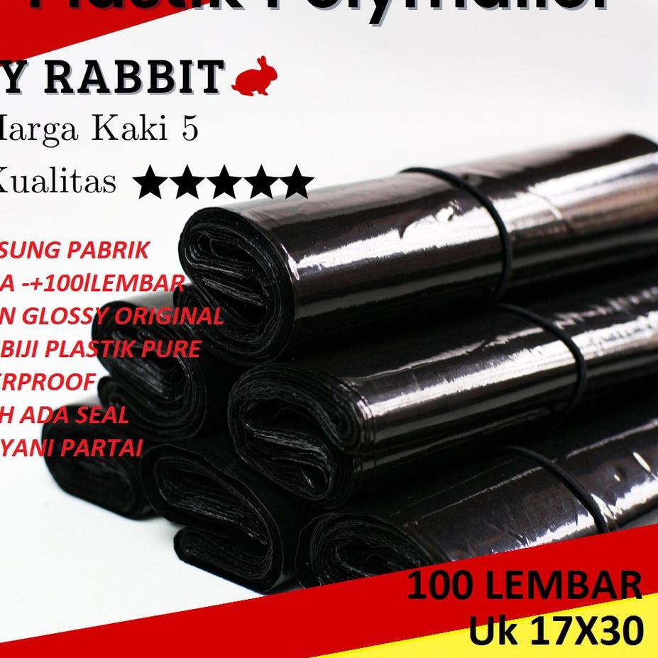 

[PRODUK GCKZG] polymailer hitam glossy 17x30 kantong Plastik packaging online plastik kantong polymailer kantong plastic poly mailer PWH