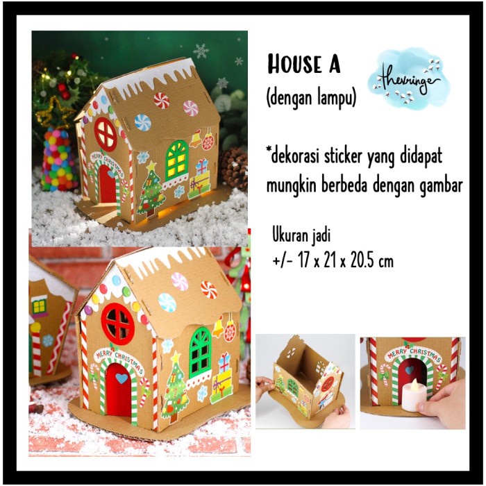 

Christmas DIY Art Craft Souvenir Hadiah Natal Anak Hampers - House A