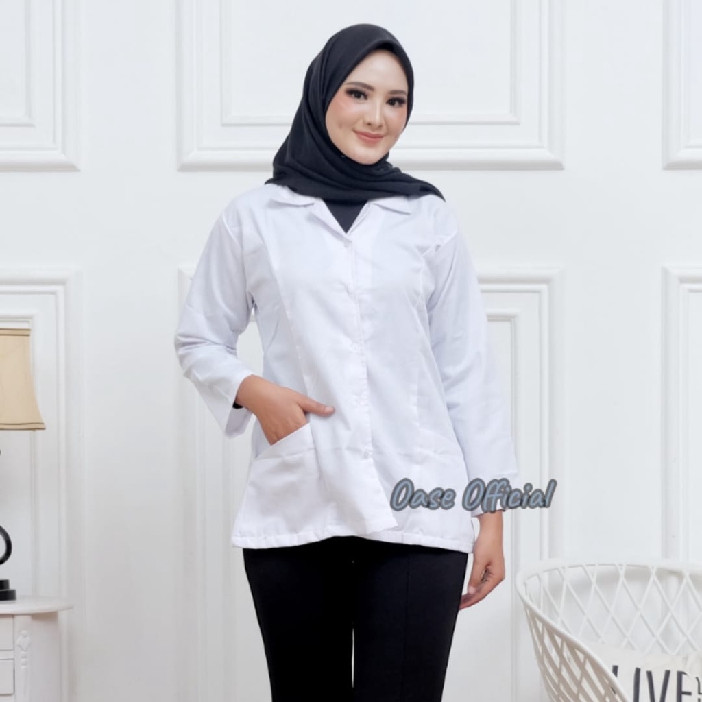 Baju Dinas Seragam Putih wanita Baju Putih PNS/ASN, Baju Putih Guru, Baju PPL, PDH, Perawat, Bidan