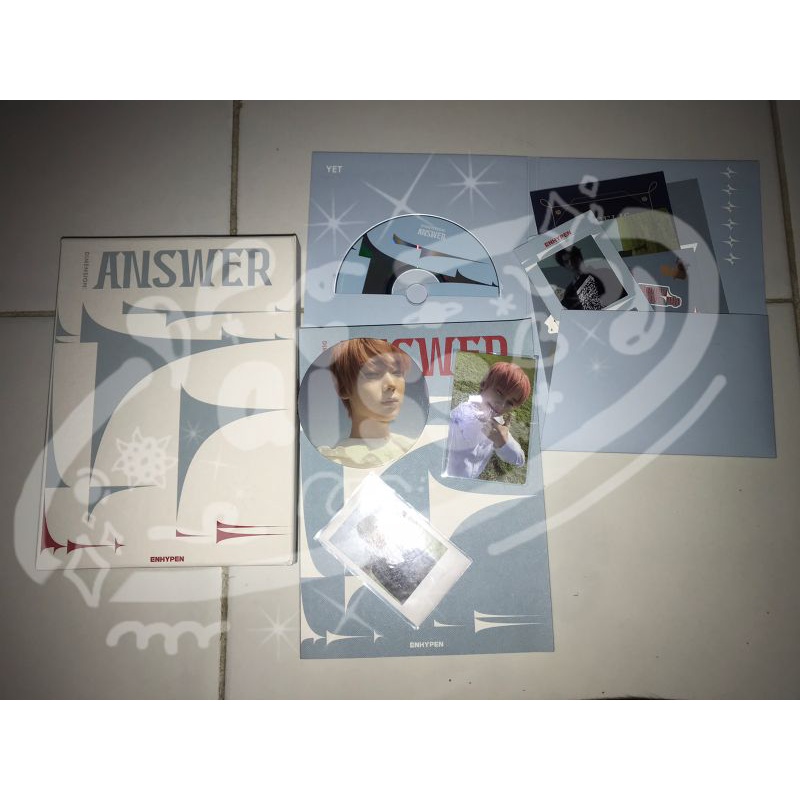 ALBUM YET FULLSET DIMENSION ANSWER BENE POLA PHOTOCARD SUNOO HEESEUNG BOOKMARK JAKE