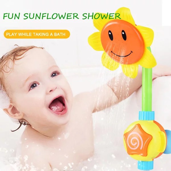 Shower Elektrik Sunflower Baby Bath Toys Mainan Semprotan Air Anak Mainan Mandi Anak Mainan Shower Anak