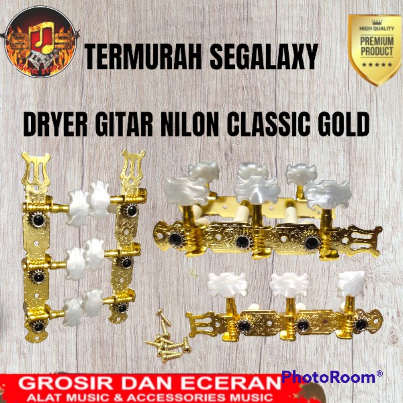 RK Dryer Gitar Classic Nilon Guitar Gold Classic Tuning Machine Dryer Classic Gold Import