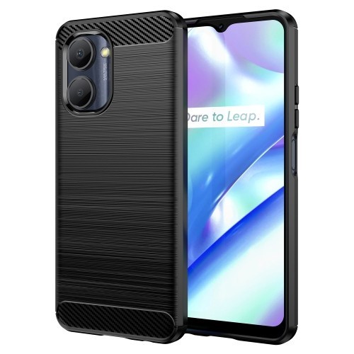 REALME 10 COVER SOFT CASE BRUSHED CARBON BLACK SILIKON SOFTCASE