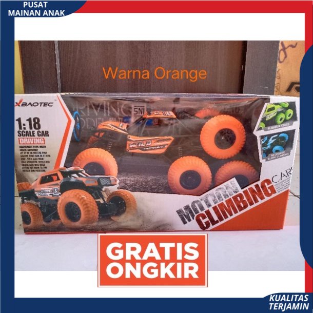 MAINAN MOBIL REMOT CONTROL TERBARU 4WD 8 RODA 1;18 MOTION R/C CLIMBING CAR BATERAI CAS