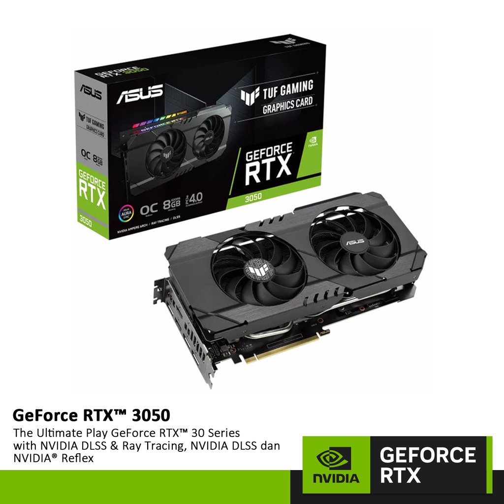 VGA ASUS GeForce RTX 3050 TUF GAMING OC 8GB GDDR6 | RTX3050 8GB DDR6