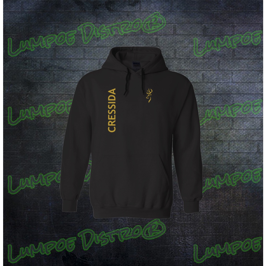 Hoodie Cressida Text Quality Gold Premium Baju Tshirt Lengan Panjang Tebal Crewneck Branded  Keren K