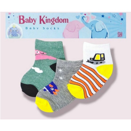 Baby Kingdom Kaos Kaki Bayi isi 3 Pasang Murah - KBB