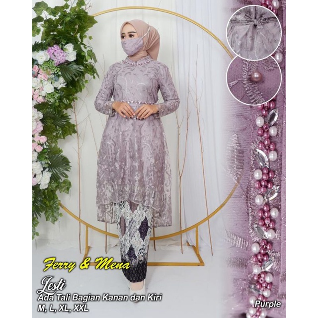 TUNIK LESTY // BAHAN TILLE BORDIR MUTIARA MIX BORDIR PAYET // KEBAYA MODERN // KEBAYA WISUDA // SERAGAMAN KELUARGA // KEBAYA ORIGINAL // By Ferry Mena