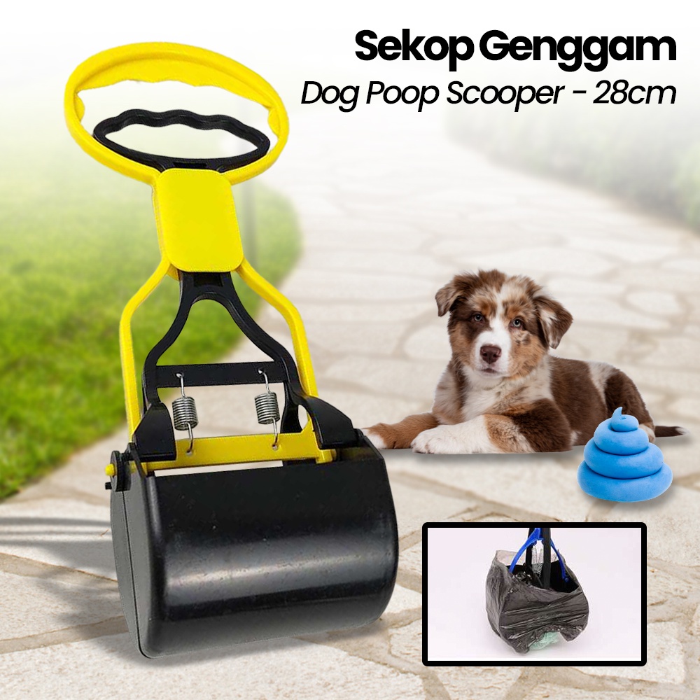 OWBOB Sekop Genggam Dog Pet Pop Scooper Cleaner 28 cm - A11707 - Yellow